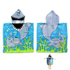 Cute Kids Cotton Hooded Towel Poncho 60 x 120 cm Shark - Harrogates