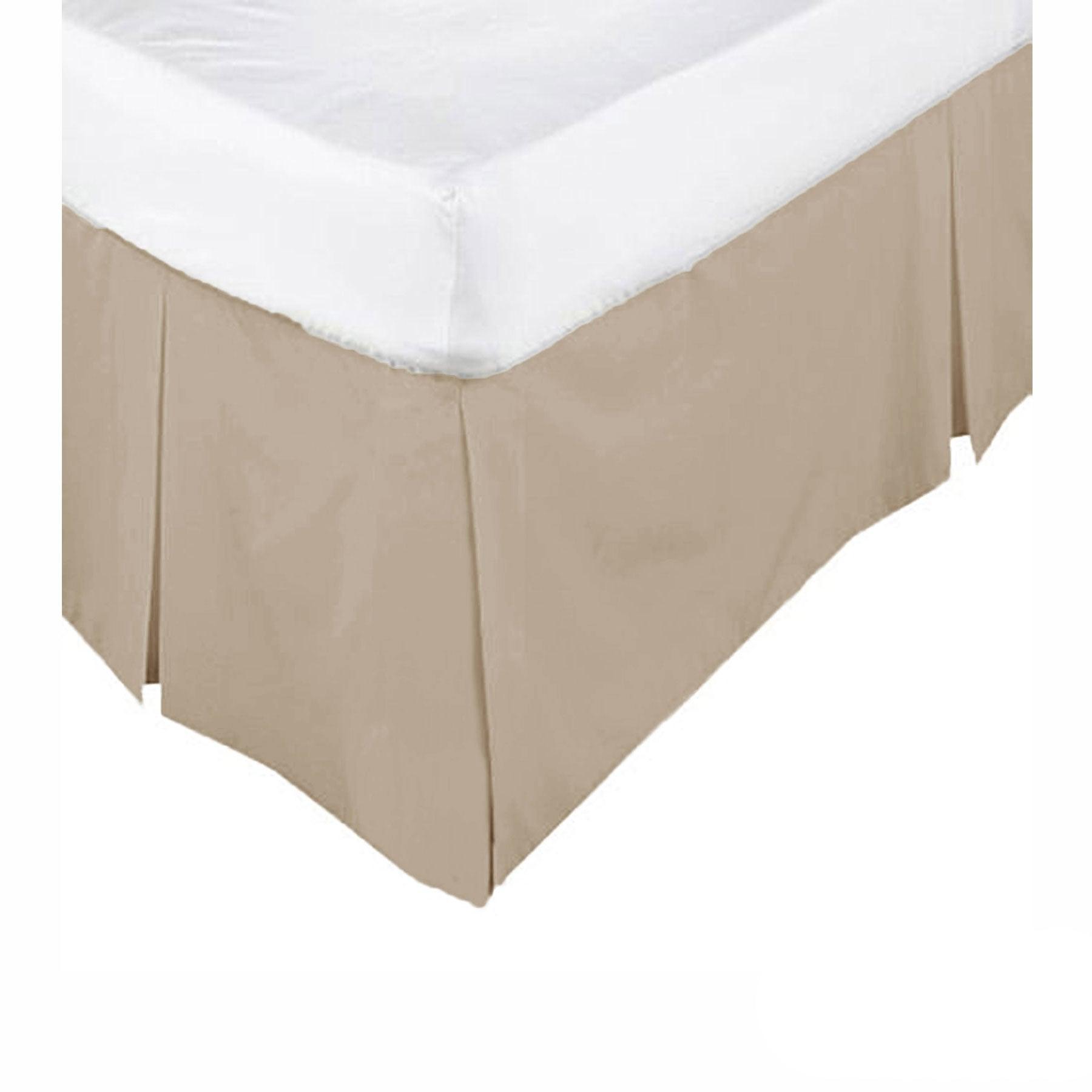 KINGDOM Box Pleated Valance Linen - QUEEN - Harrogates