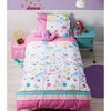 Cubby House Reversible Birdie Tree Quilt Cover Set Single - Harrogates