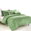 Alastairs Augusta Faux Mink Quilt / Comforter Set Sage Super King - Harrogates