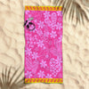 Rans Premium Cotton Jacquard Beach Towel Thongs Pink - Harrogates