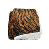 Luxury Faux Fur Reversible Throw Rug - Tiger - Harrogates