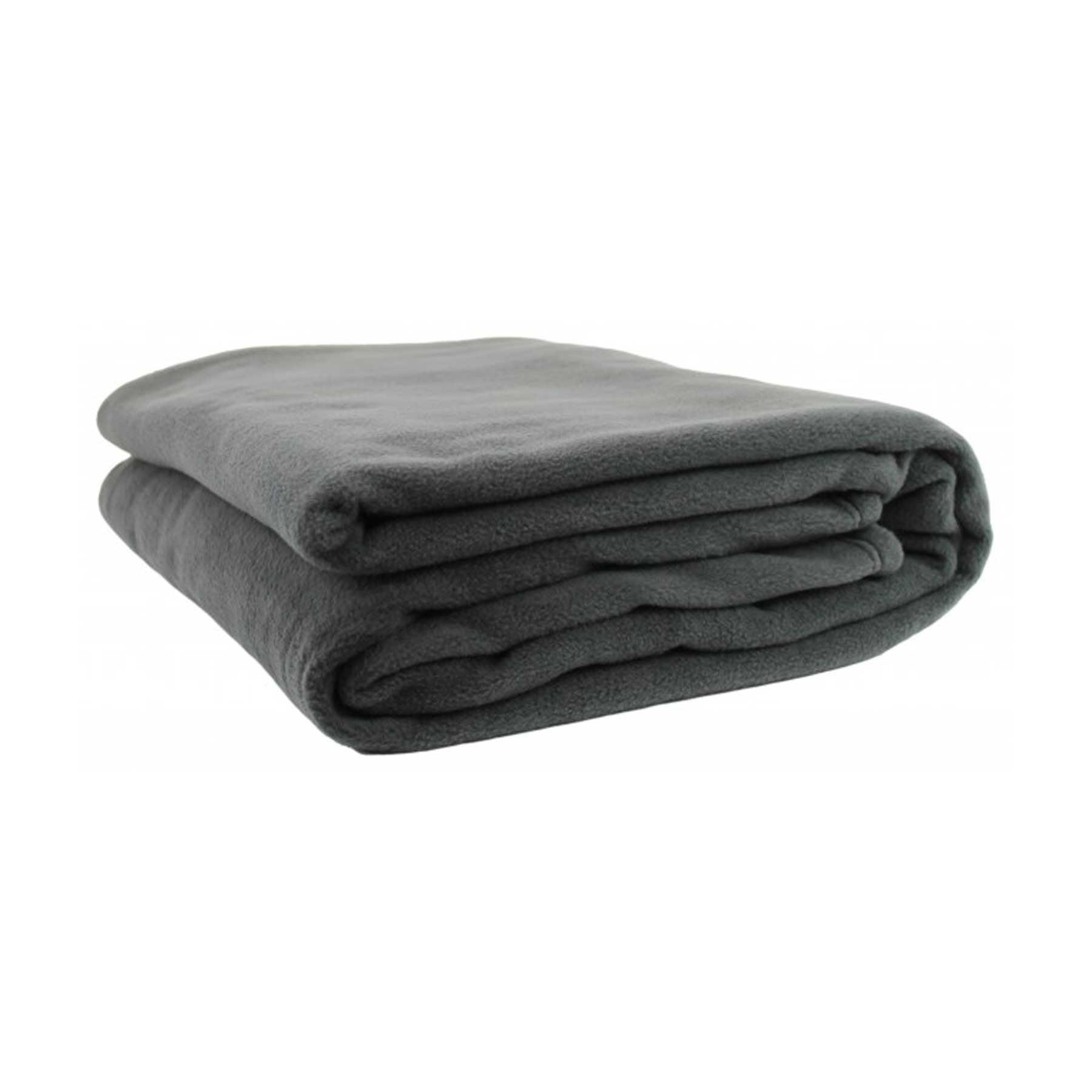 Jason Polar Fleece Blanket Charcoal - Double - Harrogates