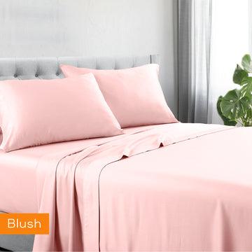 1200tc hotel quality cotton rich sheet set mega king blush - Harrogates