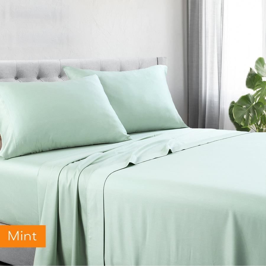 1200tc hotel quality cotton rich sheet set mega king mint - Harrogates