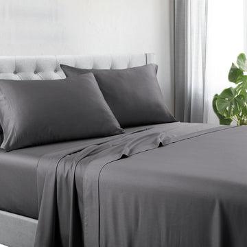 1200tc hotel quality cotton rich sheet set single charcoal - Harrogates