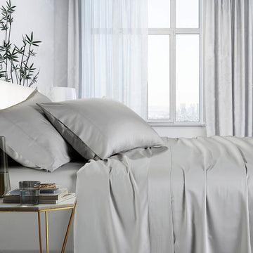 1000tc bamboo cotton sheet set king single silver - Harrogates