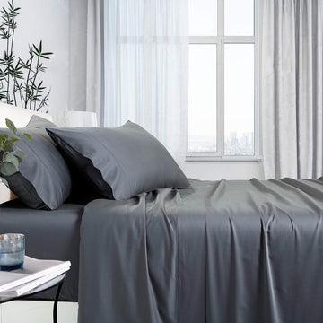 1000tc bamboo cotton sheet set mega queen charcoal - Harrogates