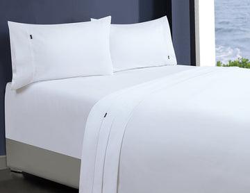 1000tc egyptian cotton 1 fitted sheet and 2 pillowcases double white - Harrogates