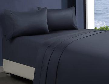 1000tc egyptian cotton 1 fitted sheet and 2 pillowcases single charcoal - Harrogates