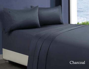 1000tc egyptian cotton sheet set 1 mega queen charcoal - Harrogates