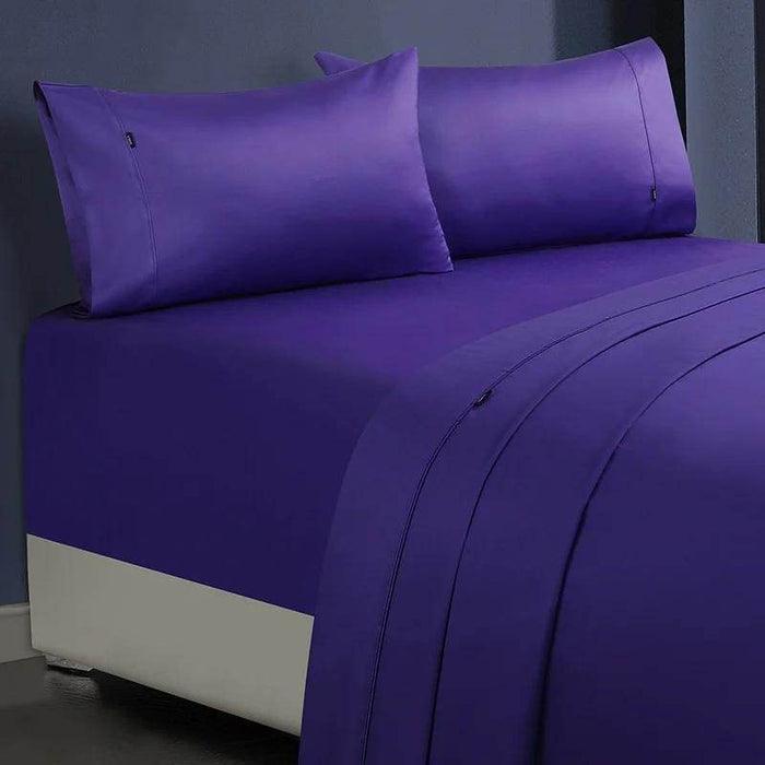 1000tc egyptian cotton sheet set 1 single violet - Harrogates