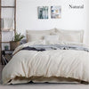 luxurious linen cotton quilt cover set queen natural - Harrogates