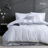 luxurious linen cotton quilt cover set queen white - Harrogates