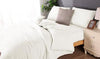 Microflannel duvet cover and sheet comb set Double white - Harrogates
