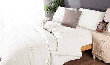 Microflannel duvet cover and sheet comb set Double white - Harrogates