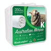 Woolcomfort Aus Made Merino Wool Quilt 350GSM 240x210cm King Size - Harrogates