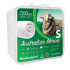 Woolcomfort Aus Made Merino Wool Quilt 350GSM 140x210cm Single Size - Harrogates