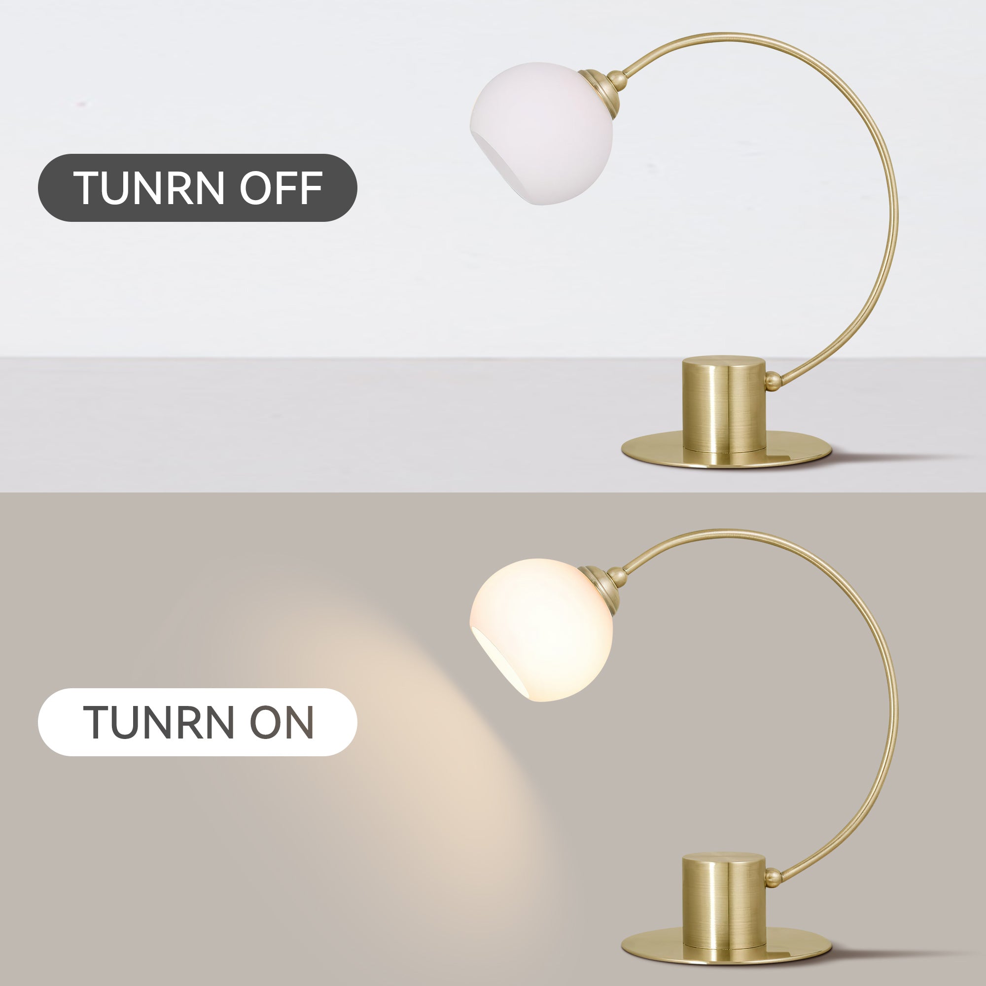 Penelope Touch Table Lamp - Antique Brass