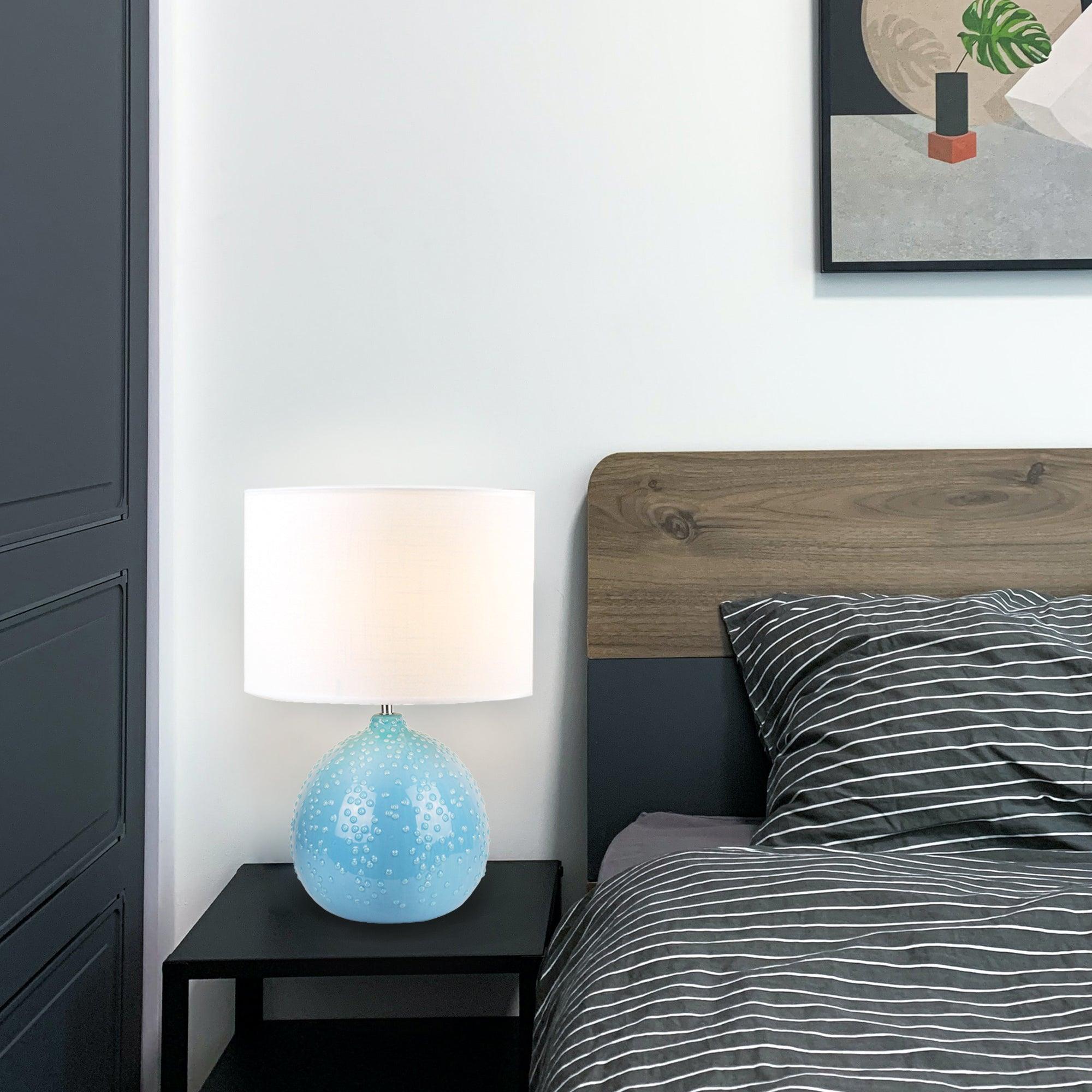 Boden Ceramic Table Lamp - Blue - Harrogates
