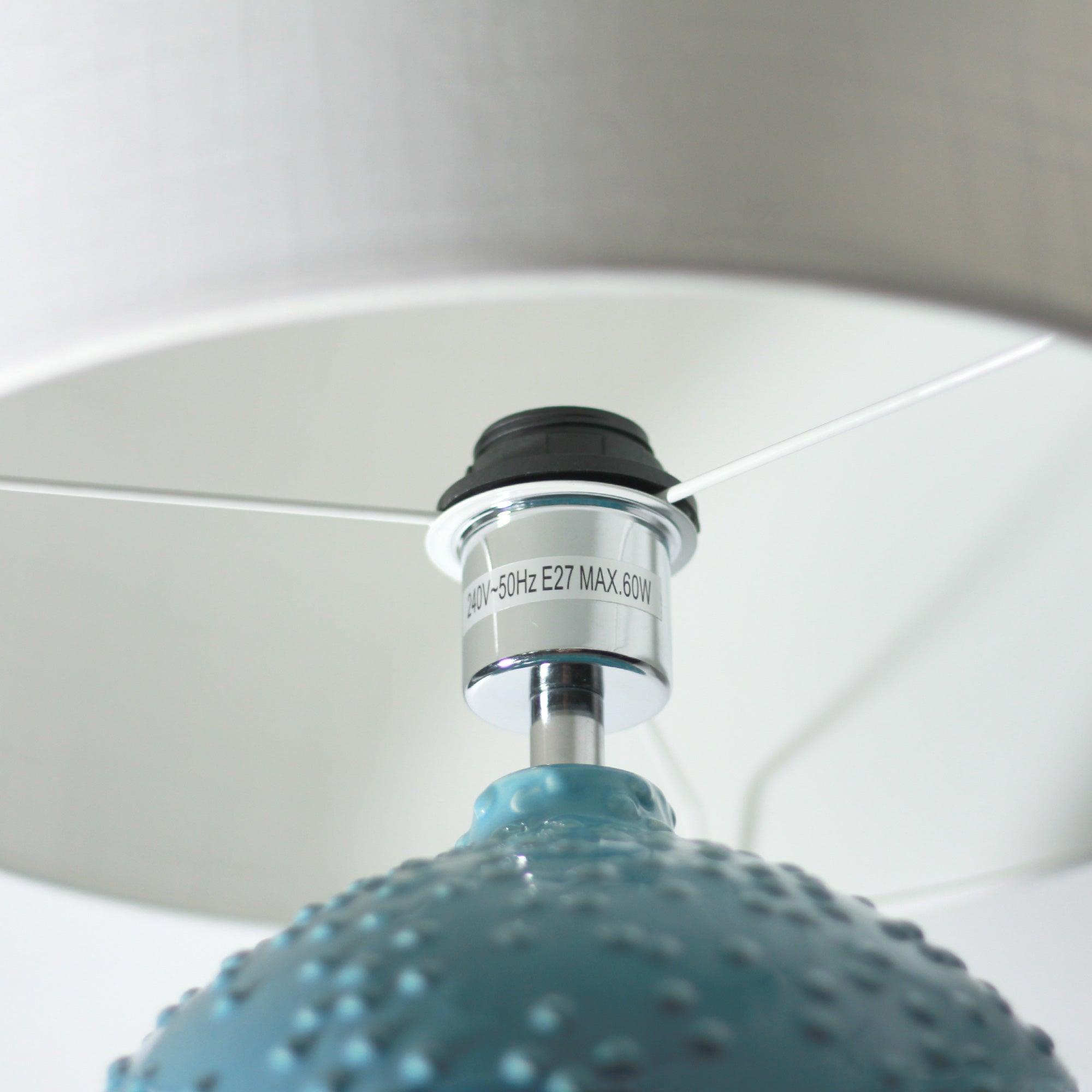 Boden Ceramic Table Lamp - Blue - Harrogates