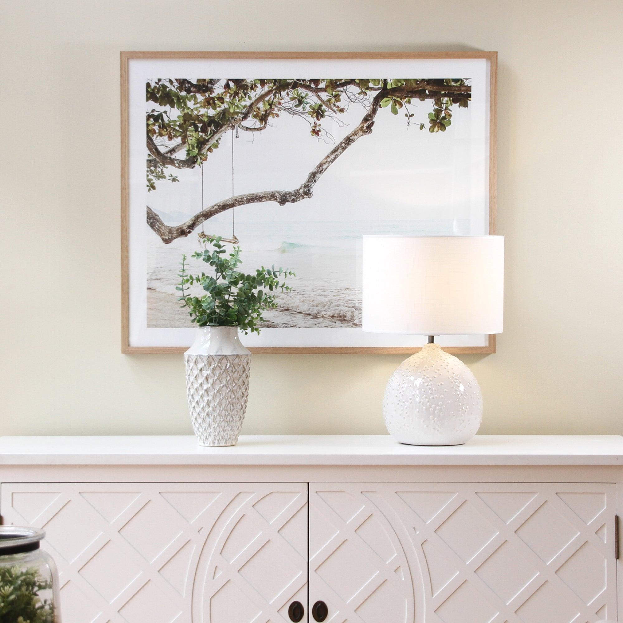 Boden Ceramic Table Lamp - White - Harrogates