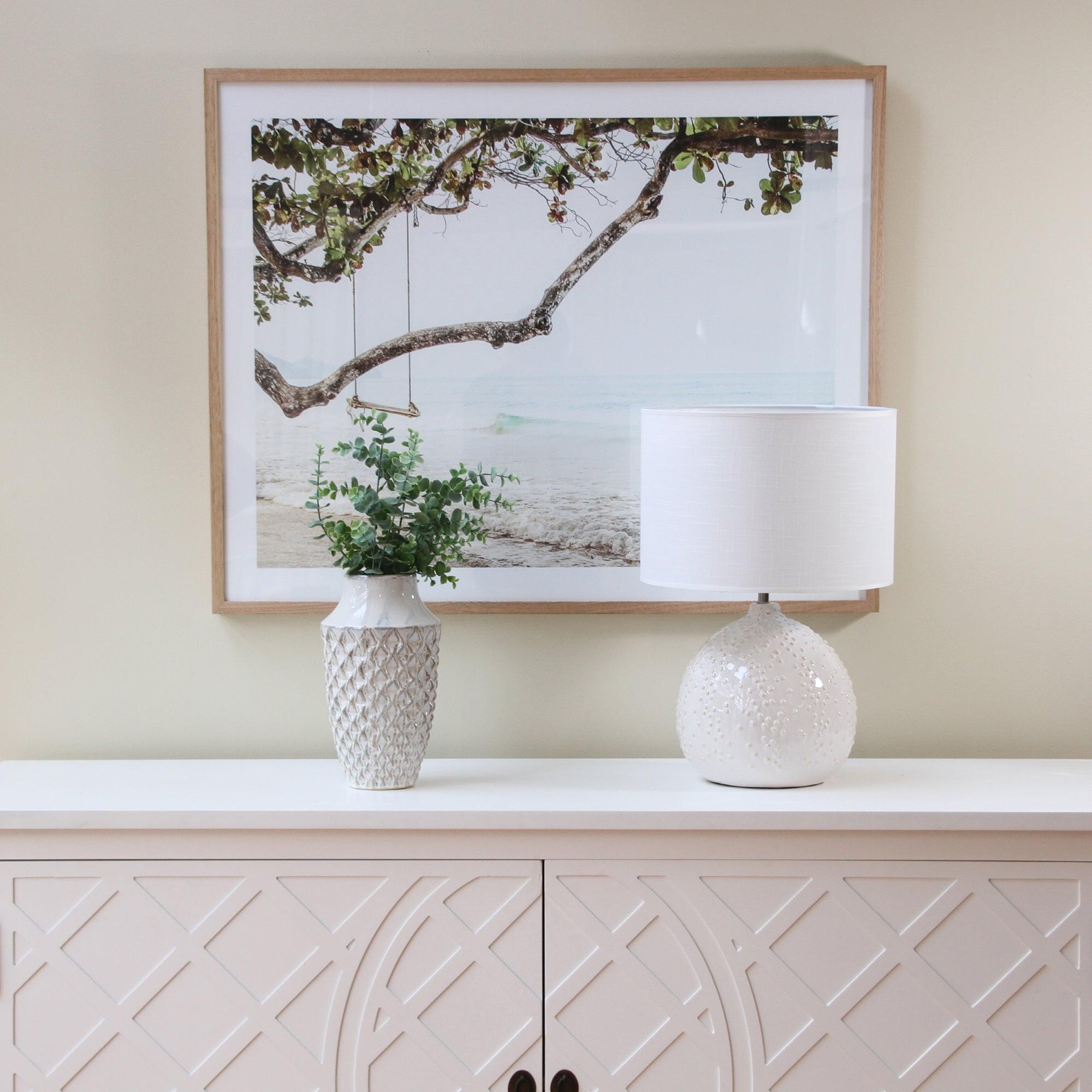 Boden Ceramic Table Lamp - White - Harrogates
