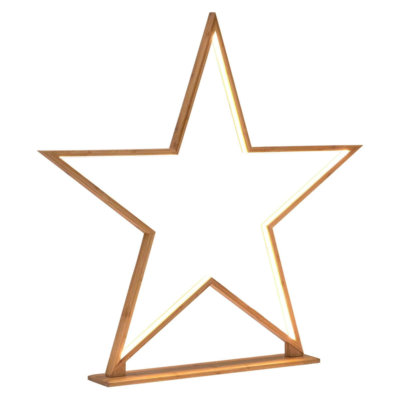 87cm Bamboo Star Table Lamp Desk Light LED Strip Modern Designer - Natural - Harrogates