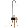 Florence Tripod Lamp Shelf Storage Drawer Bed Side Table Light w/ USB Charger - Harrogates