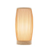 Natural Woven Bamboo Cylinder Table Lamp Light Shade Boho Tropical Coastal
