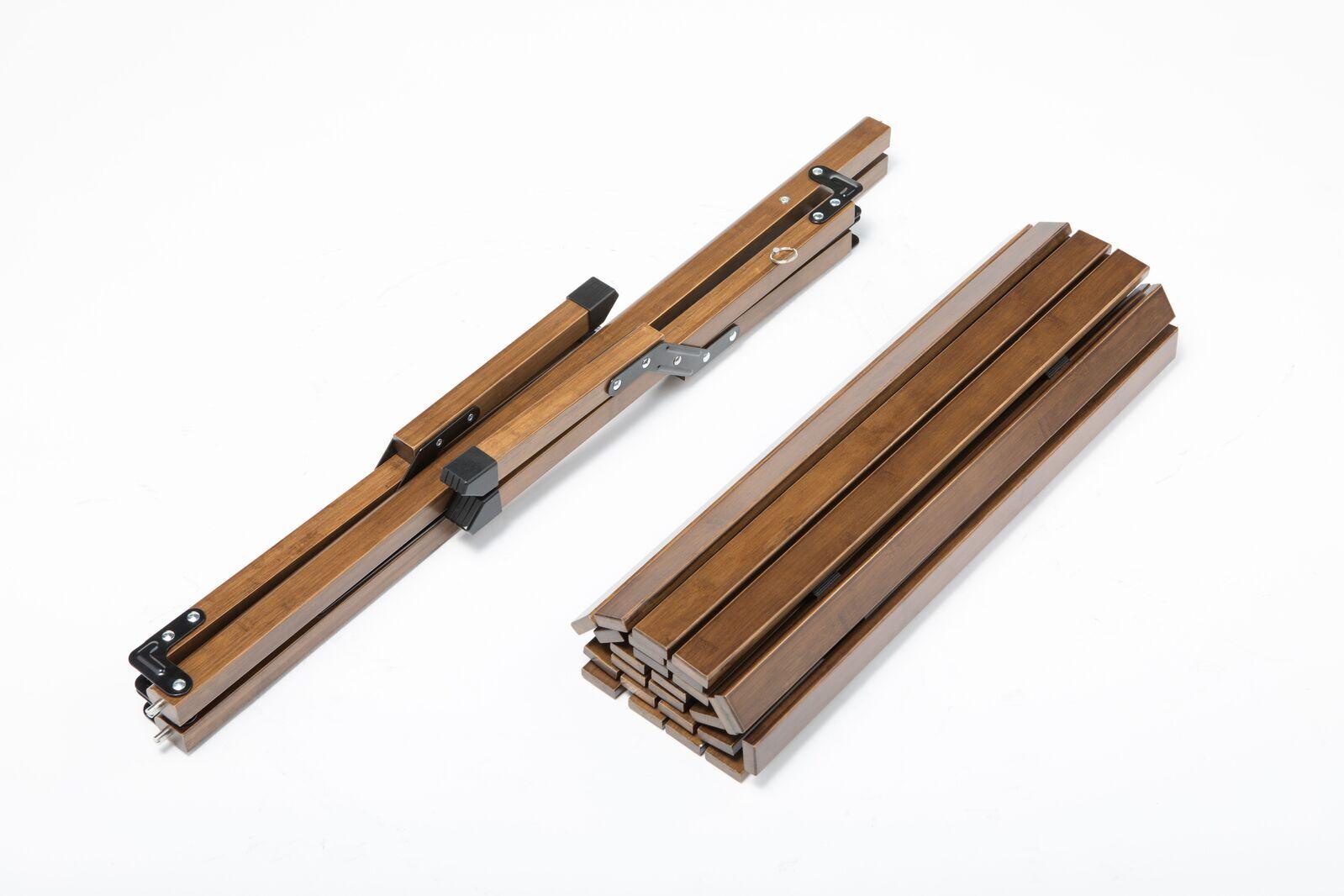 93cm Foldable Bamboo Outdoor Camping Table Waterproof Wood Wooden Travel - Large - Harrogates