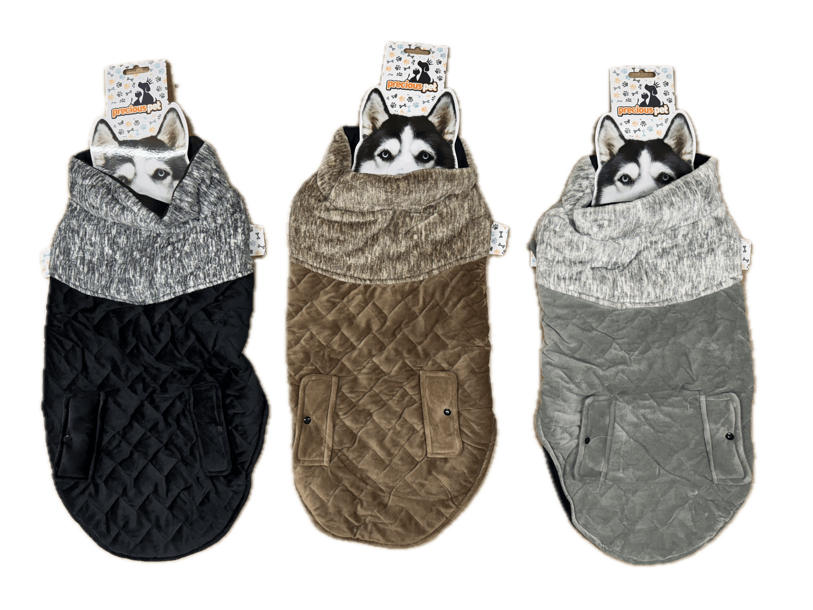 60cm Quilted Dog Jacket Coat Warm Winter Pet Clothes Vest Padded Windbreaker - Harrogates
