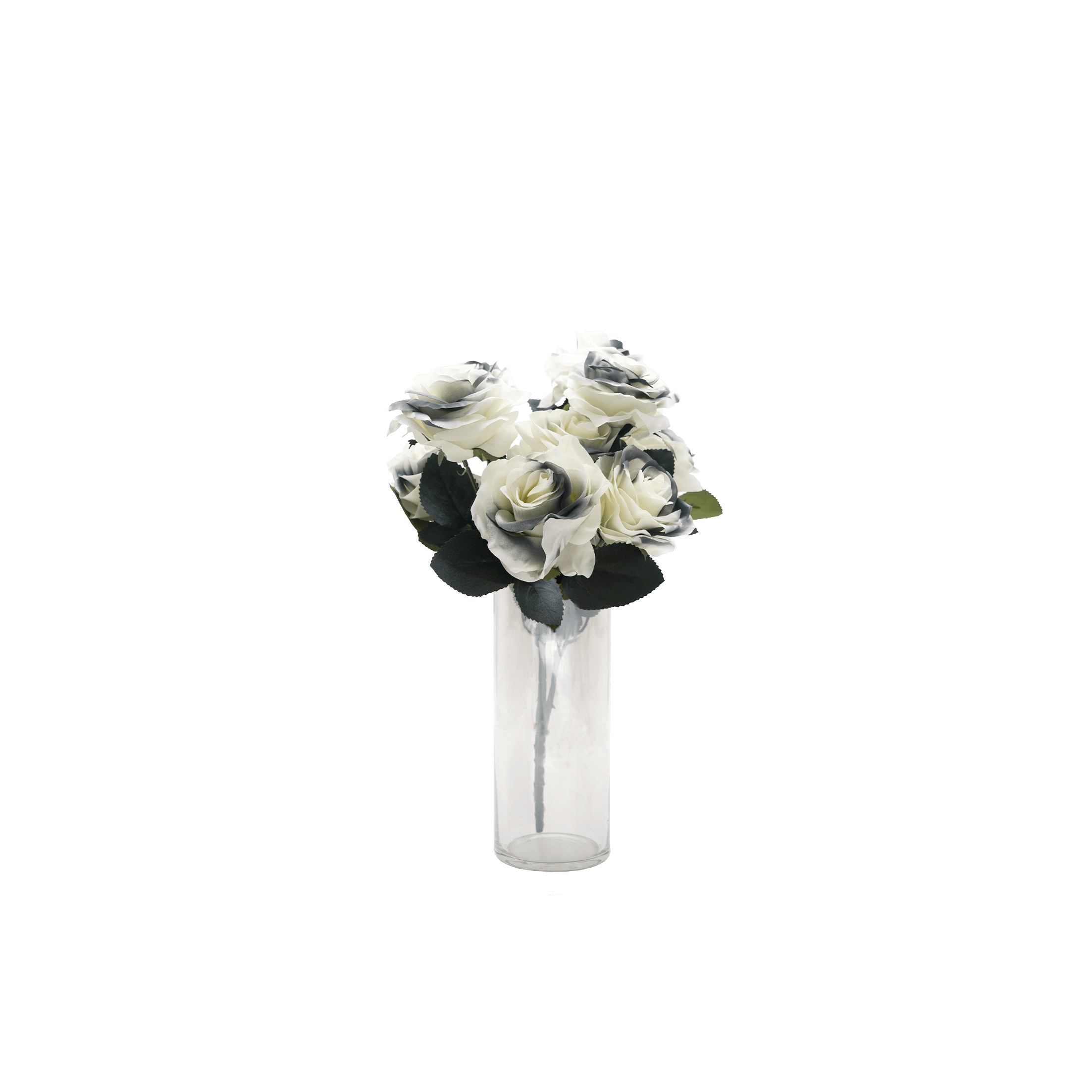 Faux Rose Bouquet Stem grey - Harrogates
