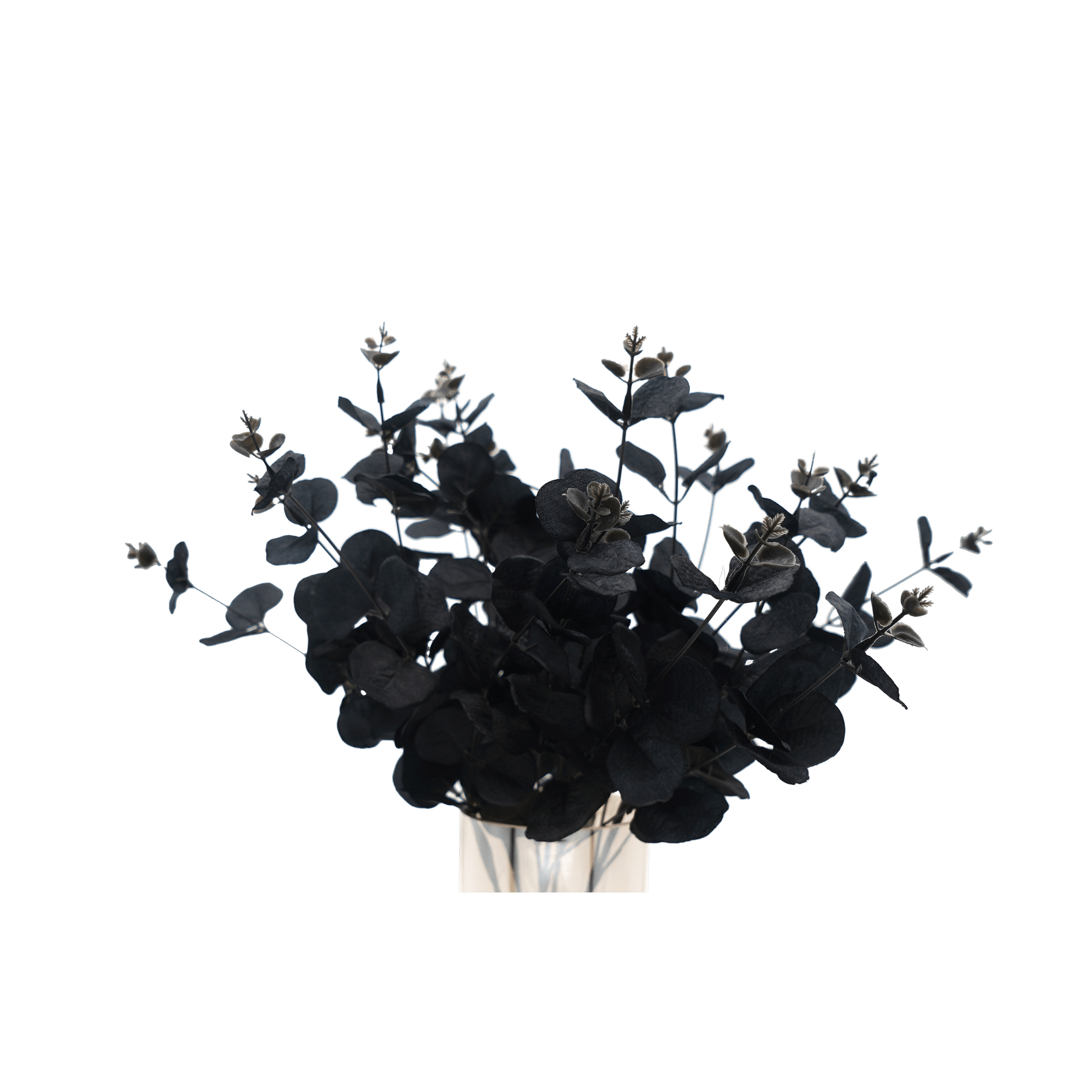 Faux Nordic Black Eucalyptus Leaf Stem - Harrogates