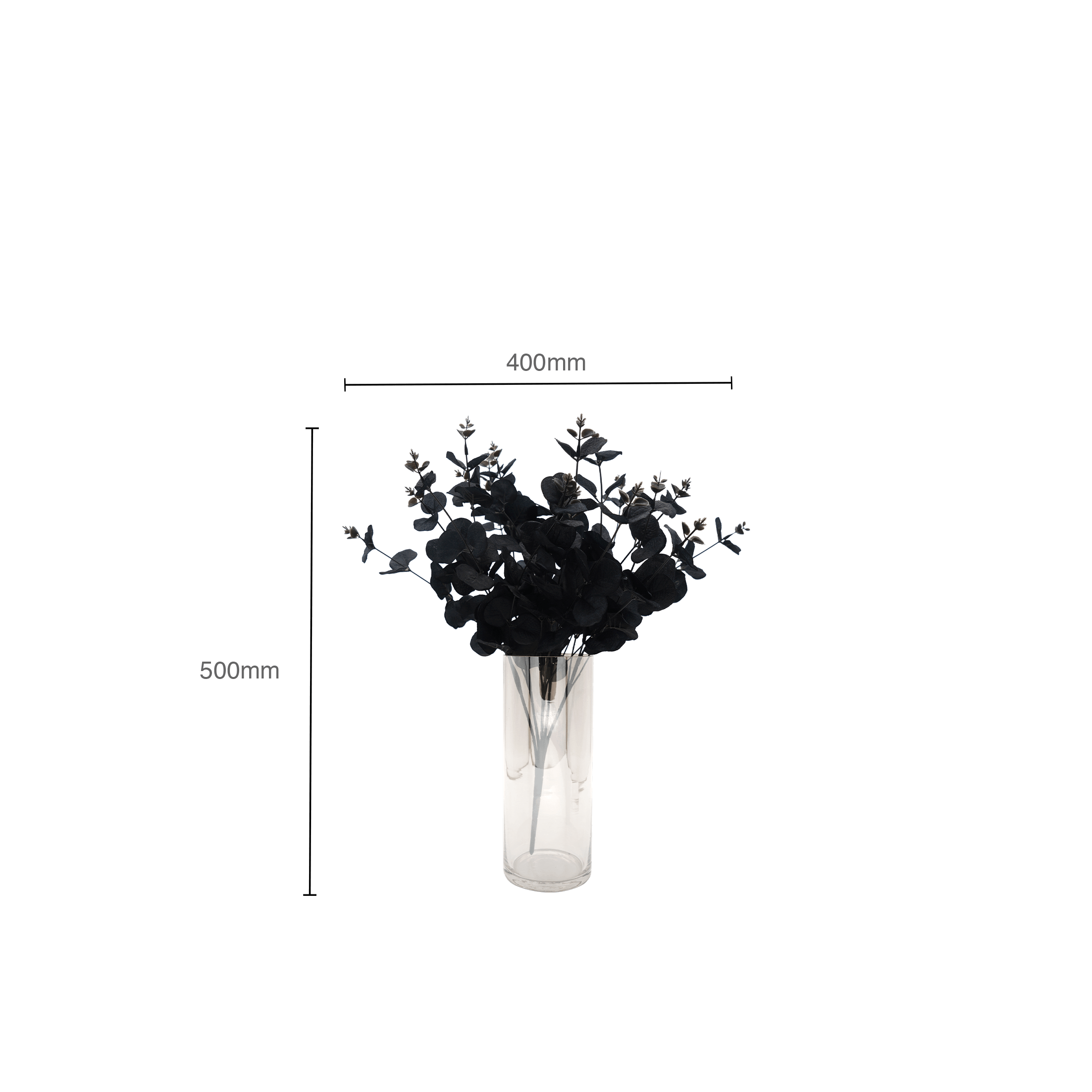 Faux Nordic Black Eucalyptus Leaf Stem - Harrogates
