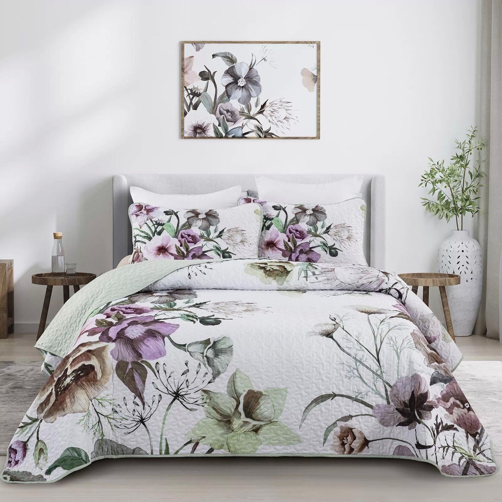 Deluxe Quilted Bedspread and Pillowcases Set: Infuse Your Bedroom with Style - Queen size - Harrogates