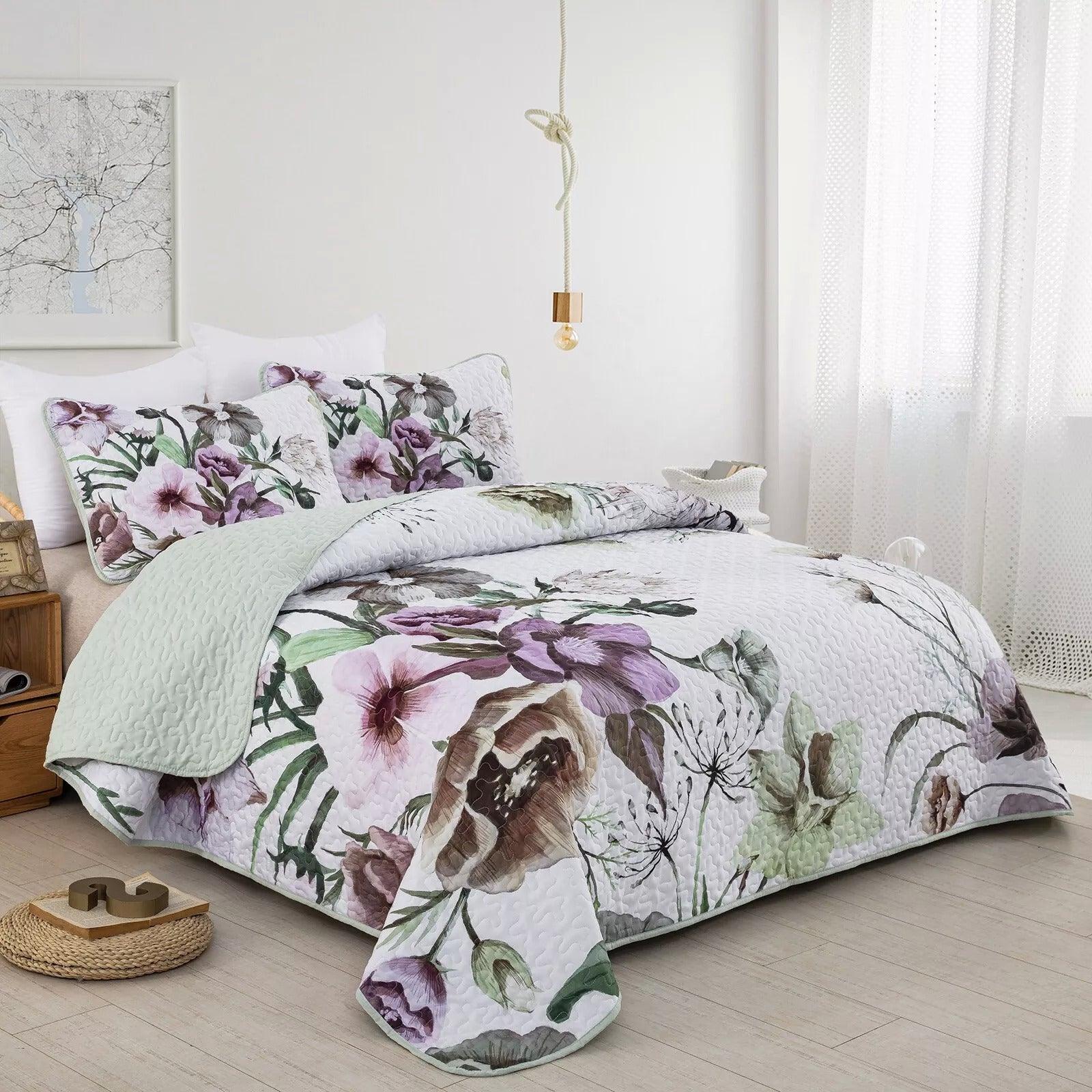 Deluxe Quilted Bedspread and Pillowcases Set: Infuse Your Bedroom with Style - Queen size - Harrogates