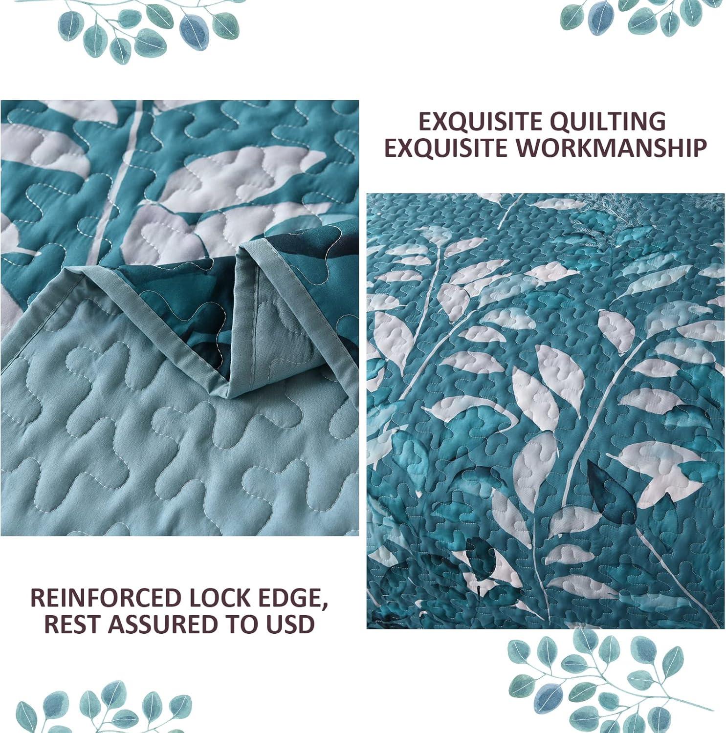 Decadent Quilted Coverlet and Pillowcases Set: Experience Supreme Comfort - Queen size - Harrogates