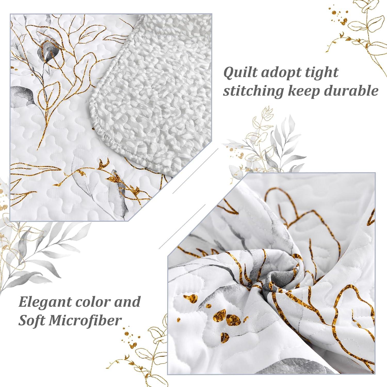 Breathtaking Quilted Coverlet and Pillowcases Set: Transform Your Bedroom's Look - Queen size - Harrogates