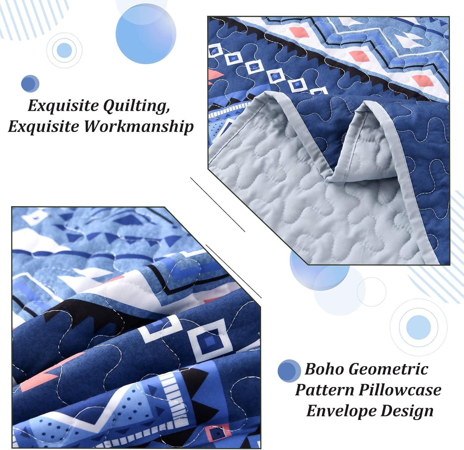 Nature Lover's Quilted bedspread and pillowcovers set: Inspired by the Outdoors - Queen size - Harrogates