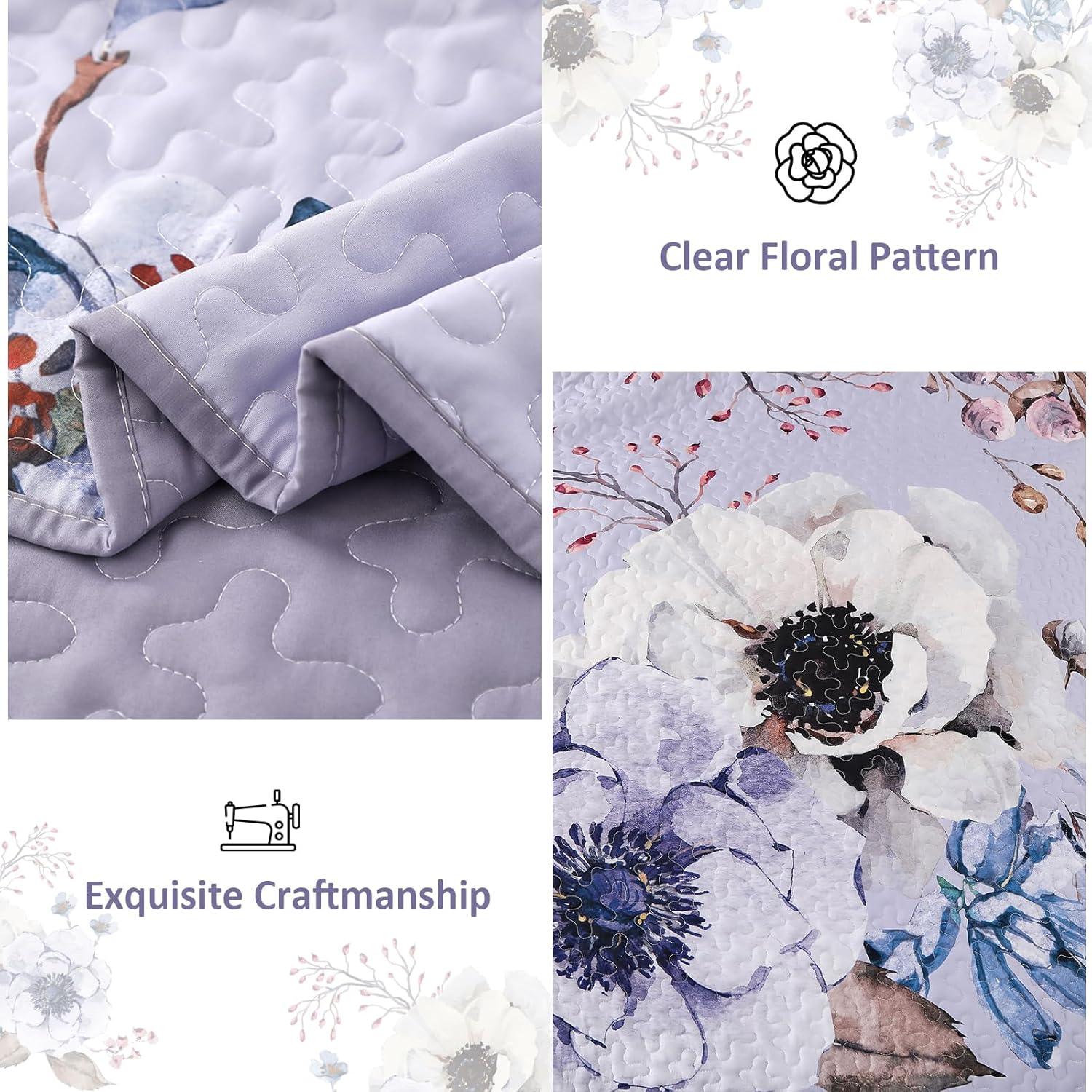 Beautiful Quilted coverlet and pillowcovers set: Comfortable and Versatile - Queen size - Harrogates