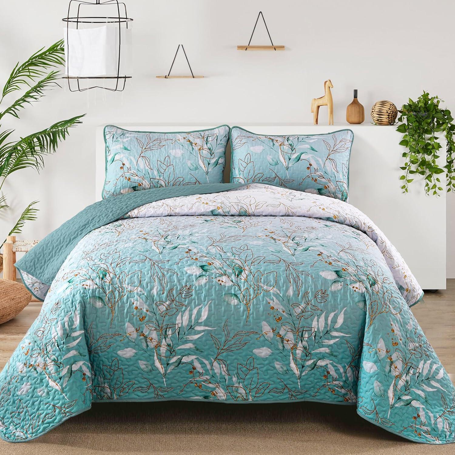 Radiating Quilted bedspread and pillowcovers set: Shine in Your Bedroom - Queen size - Harrogates