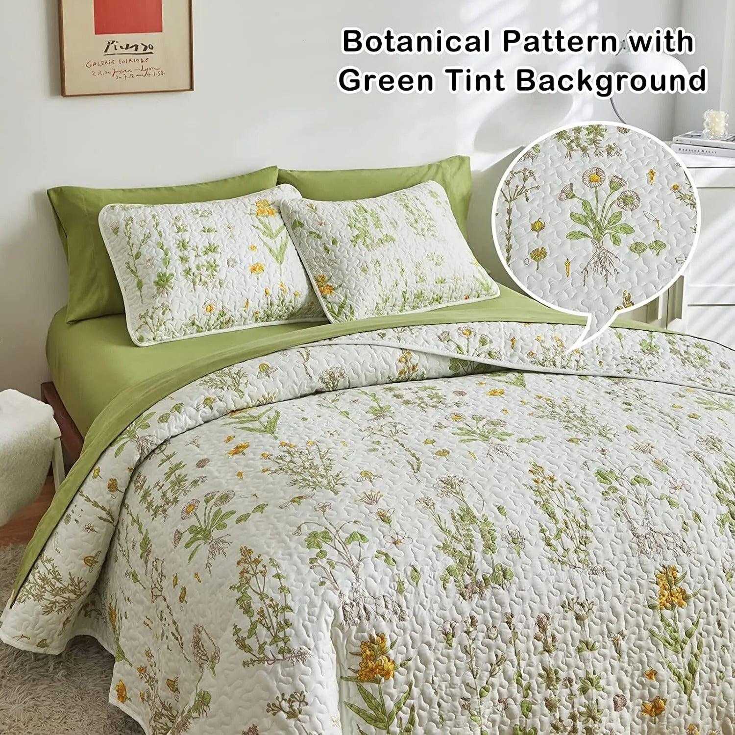 Artistic Quilted coverlet and pillowcovers set: Unleash Your Creativity - Queen size - Harrogates