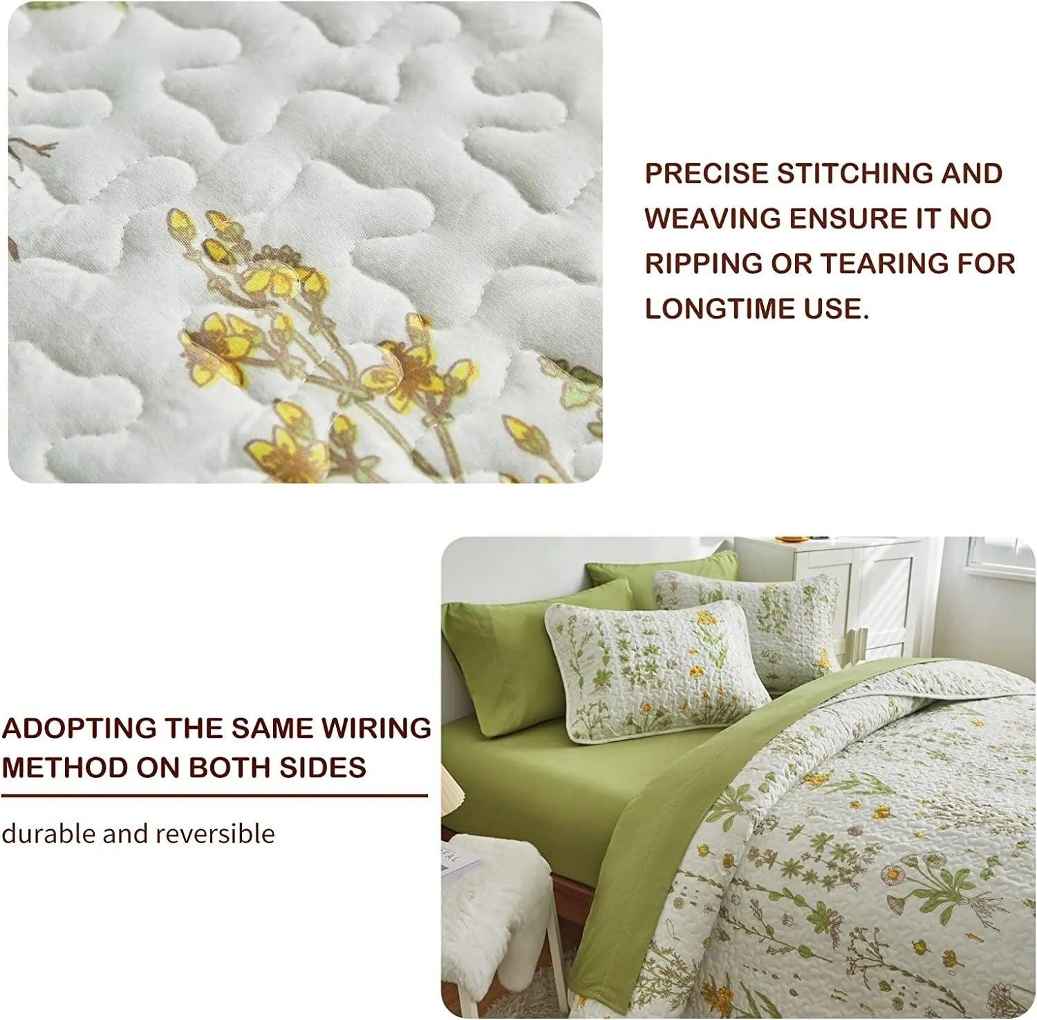 Artistic Quilted coverlet and pillowcovers set: Unleash Your Creativity - Queen size - Harrogates