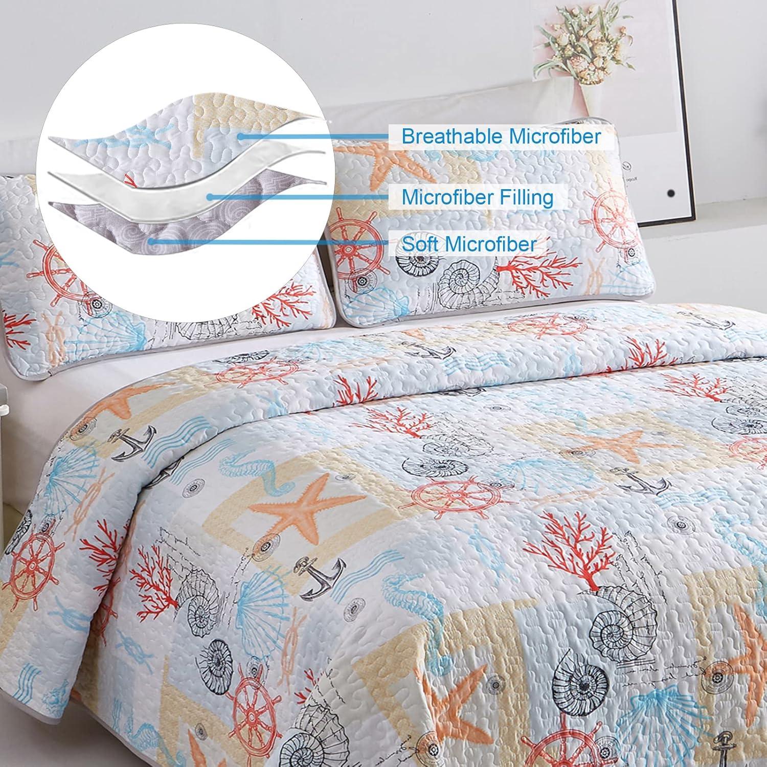 Decorative Quilted coverlet and pillowcovers set: Enhance Your Home Decor - Queen size - Harrogates