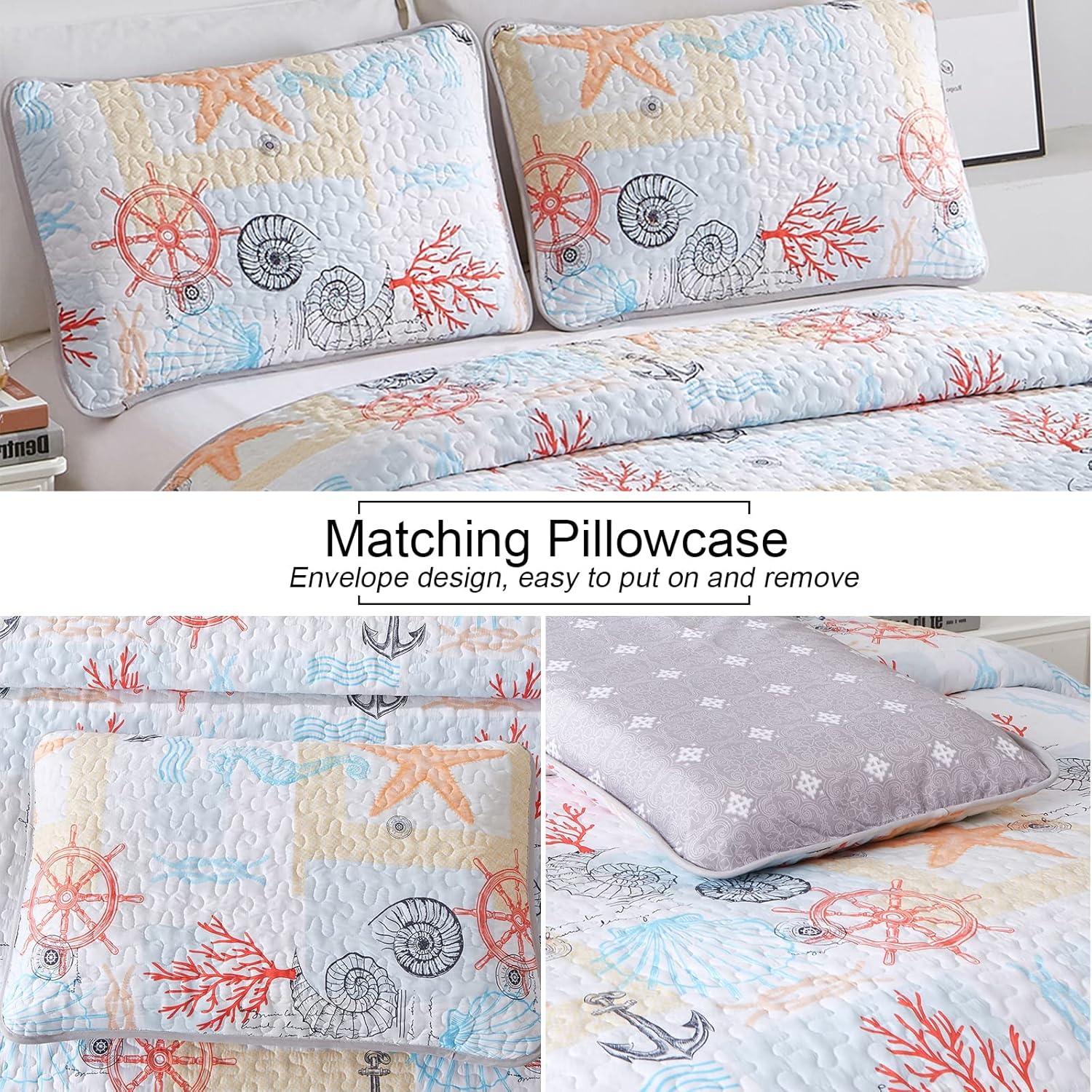 Decorative Quilted coverlet and pillowcovers set: Enhance Your Home Decor - Queen size - Harrogates