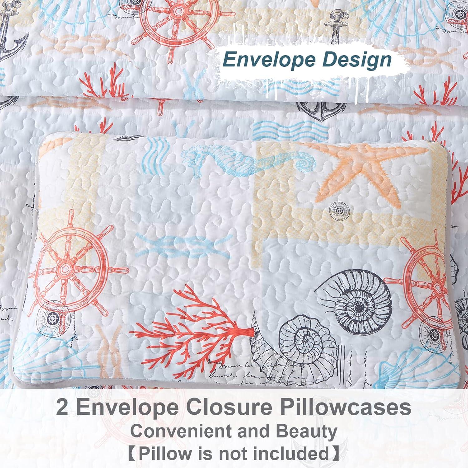 Decorative Quilted coverlet and pillowcovers set: Enhance Your Home Decor - Queen size - Harrogates