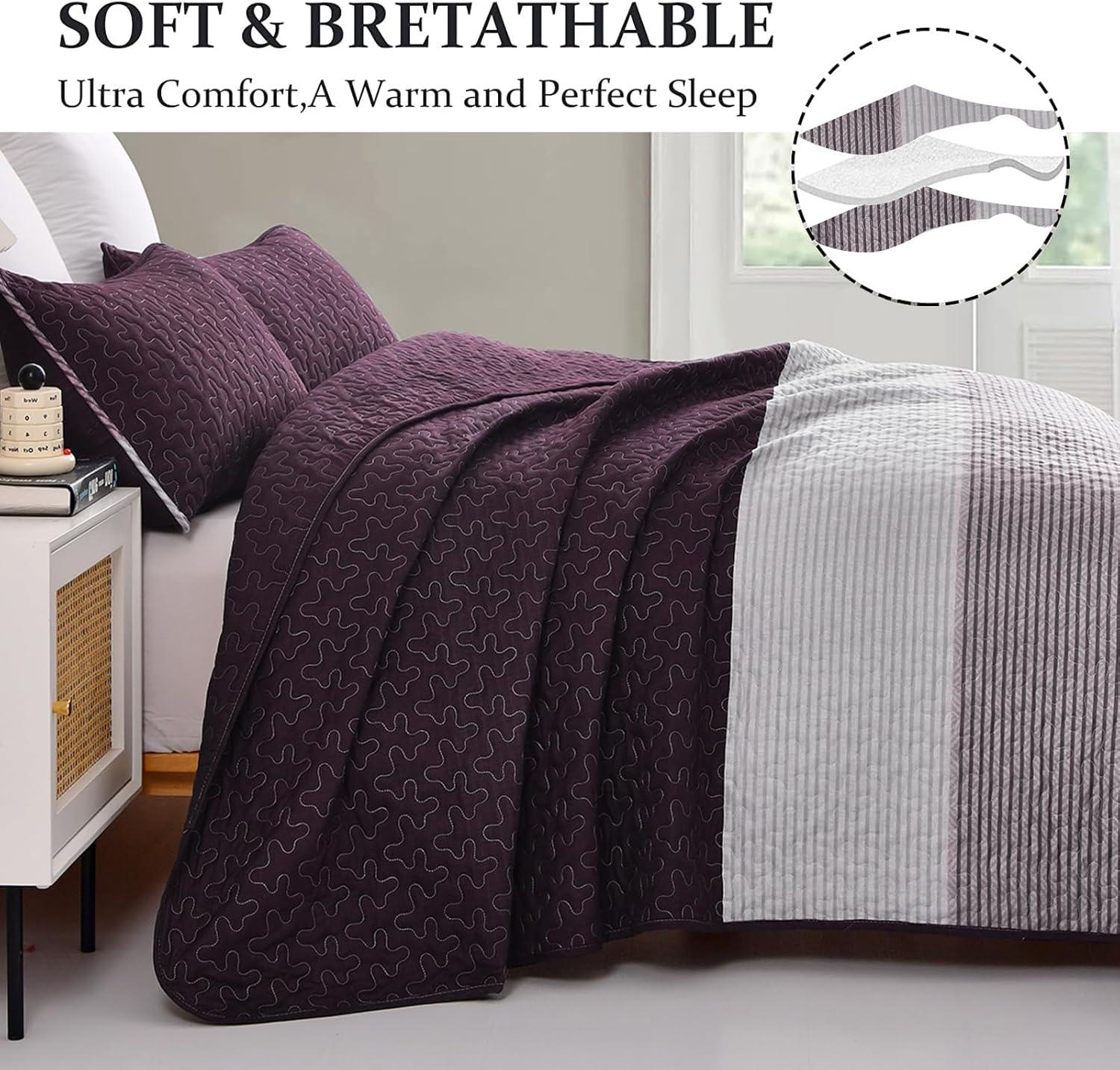 Radiant Quilted coverlet and pillowcovers set: Brighten Any Room - Queen size - Harrogates